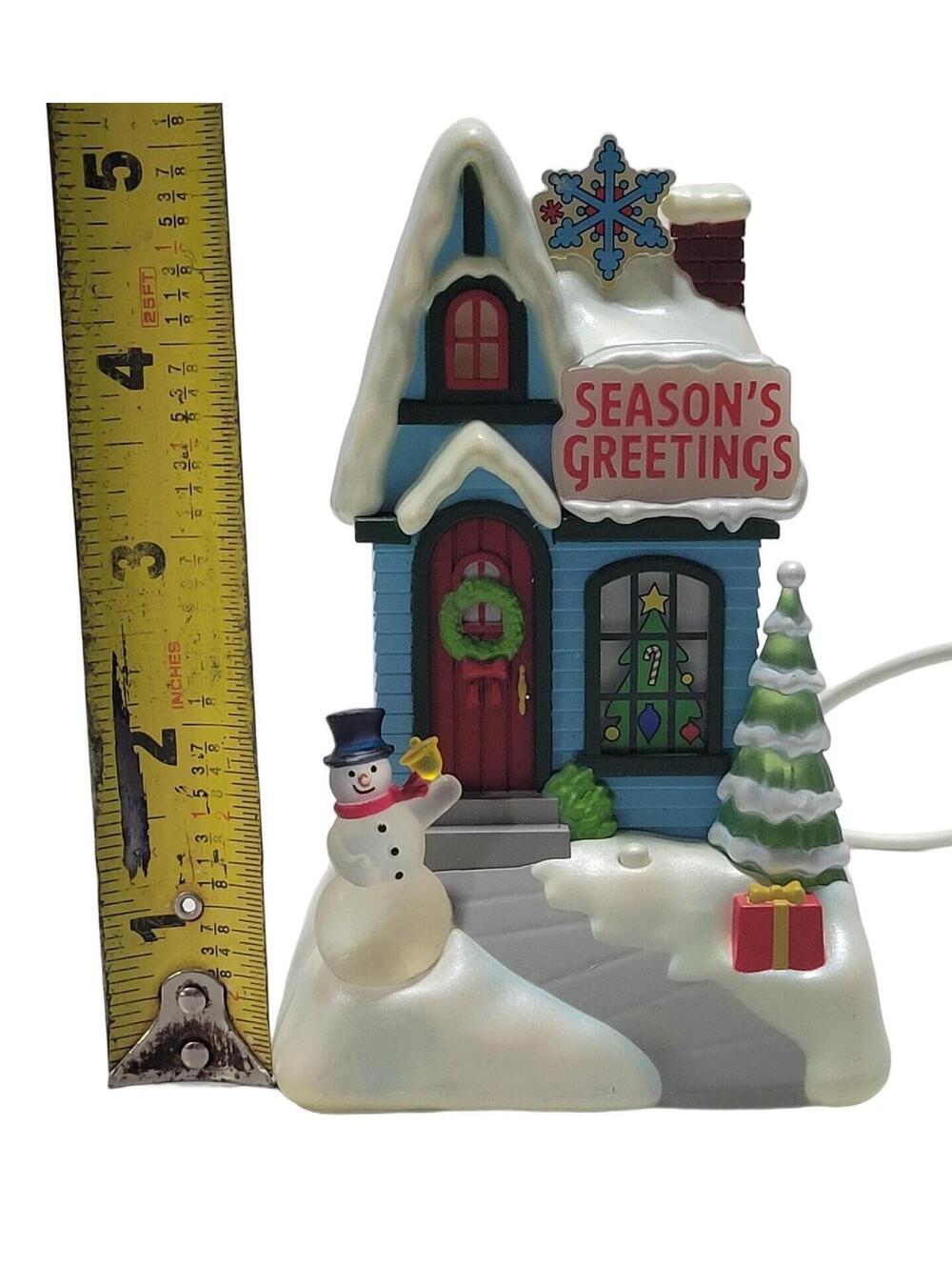 Hallmark Ornament Tested 2009 Caroling Cottages Season’s Greetings music lights - Picture 9 of 9